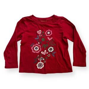 Hanna Andersson red floral hearts graphic tee